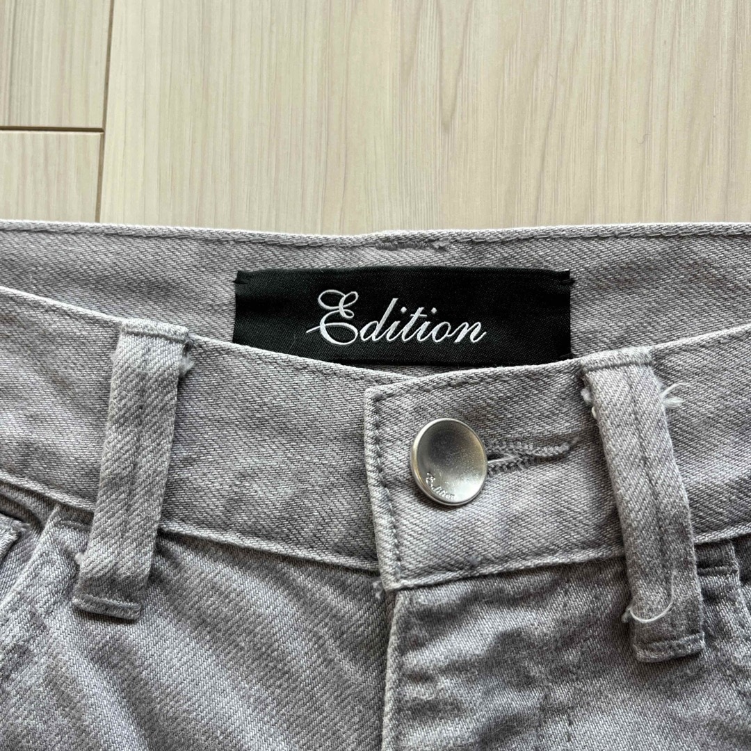 Edition(エディション)のGRAY DENIM コットン グレーデニム レディースのパンツ(デニム/ジーンズ)の商品写真