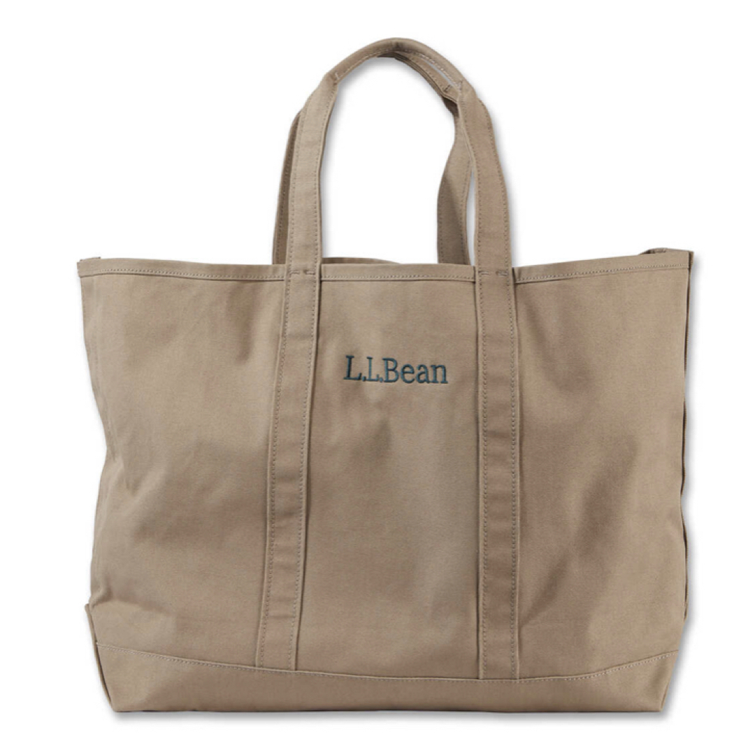 【新品・未使用】L.L.Bean  グローサリートート　ベージュ　サーフブルー