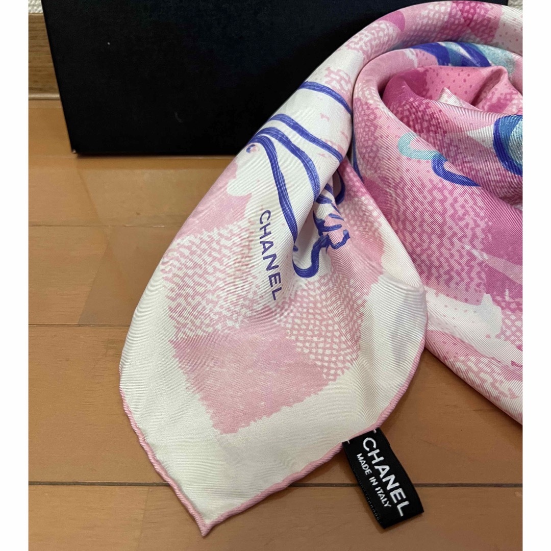専用】CHANEL パリ本店購入 スカーフ box付 専用】CHANEL パリ本店購入 スカーフ box付