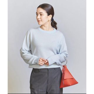 ビューティアンドユースユナイテッドアローズ(BEAUTY&YOUTH UNITED ARROWS)の新品タグ付き　ユナイテッドアローズ　ウールニット　ライトブルー(ニット/セーター)