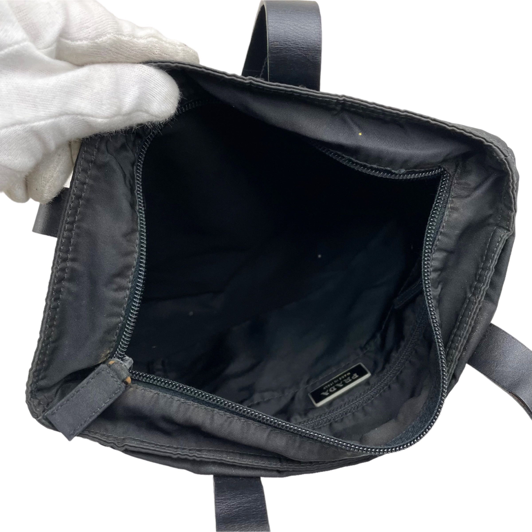 PRADA(プラダ)の✨良品　PRADA プラダ　トートバッグ　ブラック　ポコノ　ナイロン　黒　手提げ レディースのバッグ(トートバッグ)の商品写真