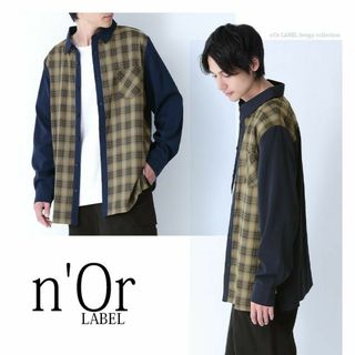 osharewalker - 新品・n’Or（オシャレウォーカー）・チェック柄切替シャツLLサイズ