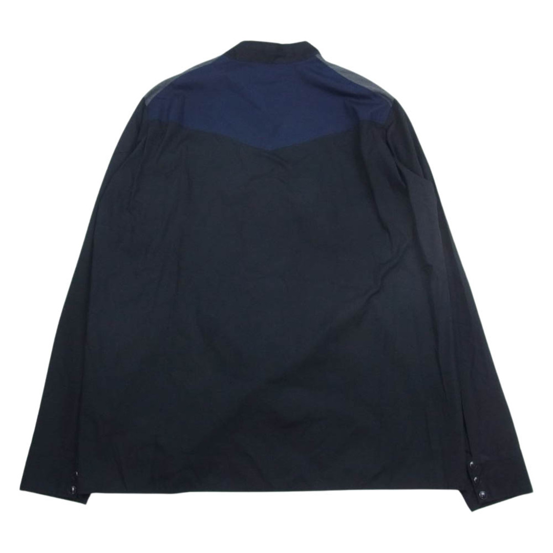 SUNSEA(サンシー)のSUNSEA サンシー 18AW 18A24 Vincents Shirt ノーカラー バンドカラー 長袖 シャツ ブラック系 2【中古】 メンズのトップス(シャツ)の商品写真