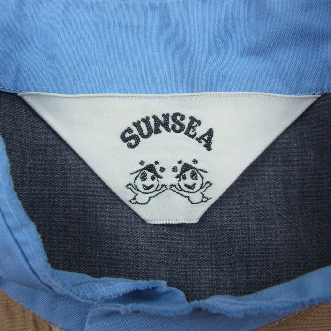 SUNSEA(サンシー)のSUNSEA サンシー 18AW 18A24 Vincents Shirt ノーカラー バンドカラー 長袖 シャツ ブルー系 2【中古】 メンズのトップス(シャツ)の商品写真