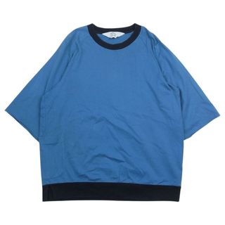 サンシー(SUNSEA)のSUNSEA サンシー タチキリ 裾ポケット クルーネック 半袖 Tシャツ ブルー系 3【中古】(シャツ)