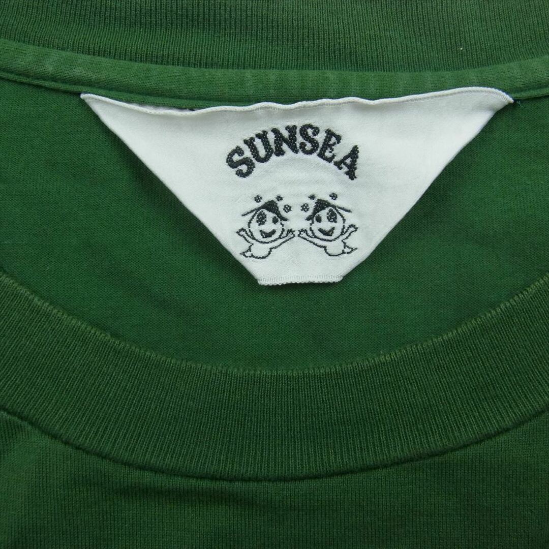 SUNSEA(サンシー)のSUNSEA サンシー 19SS 19S07 HIMURON-T レイヤード ロングスリーブ クルーネック 長袖 Tシャツ グリーン系 2【中古】 メンズのトップス(シャツ)の商品写真