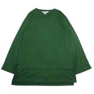 サンシー(SUNSEA)のSUNSEA サンシー 19SS 19S07 HIMURON-T レイヤード ロングスリーブ クルーネック 長袖 Tシャツ グリーン系 2【中古】(シャツ)