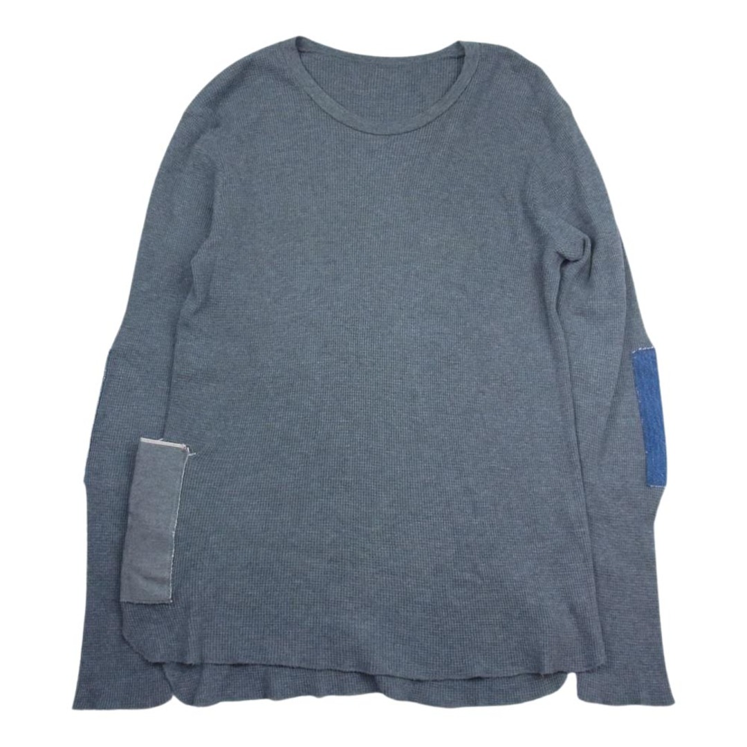 SUNSEA(サンシー)のSUNSEA サンシー デニムエルボーパッチ ワッフル 長袖 Tシャツ グレー系 2【中古】 メンズのトップス(シャツ)の商品写真