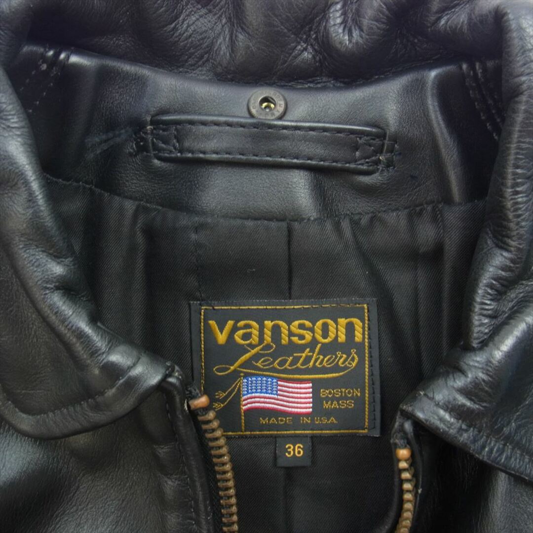 VANSON(バンソン)のVANSON バンソン ジャケット ENF ENFIELD エンフィールド シングル ライダース ブラック系 36【中古】 メンズのジャケット/アウター(その他)の商品写真