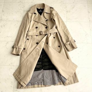 アクアスキュータム(AQUA SCUTUM)の極美品 Aquascutum ファーライナー付きトレンチコート ベージュ 10(トレンチコート)