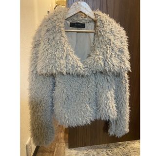 ザラ(ZARA)のザラ　ZARA　ザラベーシック　アウター　コート　ファーコート　ベージュ(毛皮/ファーコート)