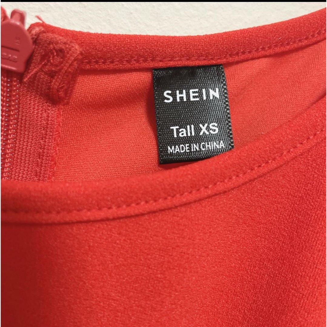 SHEIN(シーイン)のSHEIN Tall フリルトリム ワイドレッグジャンプスーツ レディースのパンツ(オールインワン)の商品写真