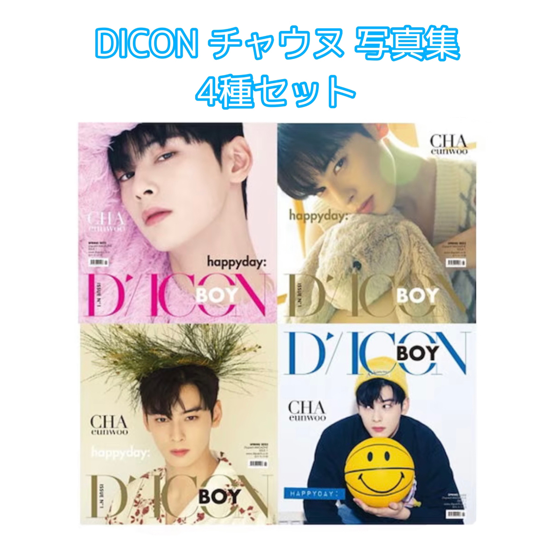 ASTRO(アストロ)のチャウヌ DICON 写真集 4種セット ASTRO 雑誌 エンタメ/ホビーのタレントグッズ(アイドルグッズ)の商品写真