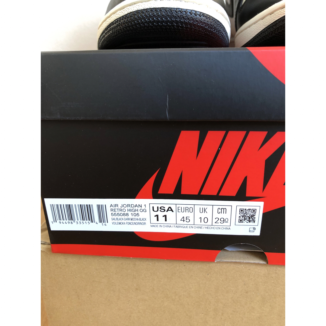 NIKE(ナイキ)の新品未使用 NIKE ナイキ エアジョーダン1 ダークモカ 29 メンズの靴/シューズ(スニーカー)の商品写真