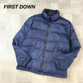 ファーストダウン(FIRST DOWN)のFIRST DOWN ファーストダウン ダウンジャケット ネイビー レッド(ダウンジャケット)