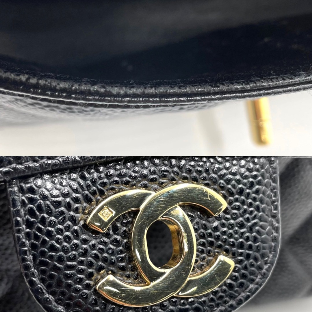 CHANEL(シャネル)の【在庫一掃】CHANEL シャネル ショルダーバッグ マトラッセ23 ダブルチェーン ダブルフラップ 肩掛け 斜め掛け ココマーク ココ 鞄 かばん A01113  キャビアスキン   ブラック 黒 ゴールド金具 レディース【中古品】 レディースのバッグ(ショルダーバッグ)の商品写真