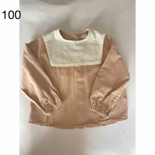 テータテート(tete a tete)の美品　100 テータテート くすみピンク　長袖(Tシャツ/カットソー)