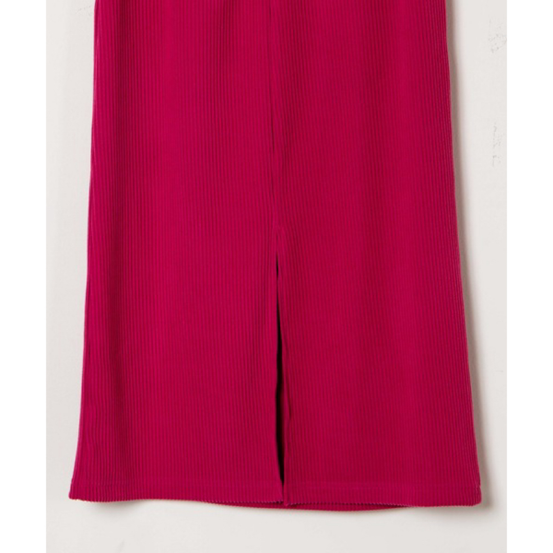 WEGO(ウィゴー)の【WEGO】リブナローロングスカート/ピンク レディースのスカート(ロングスカート)の商品写真