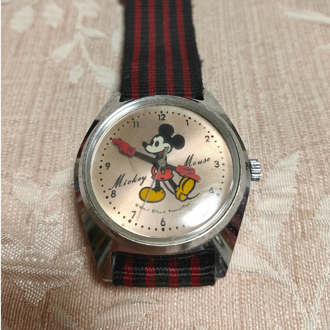 昭和レトロ ディズニー ミッキーマウス 手巻き 腕時計 昭和レトロ ディズニー ミッキーマウス 手巻き 腕時計
