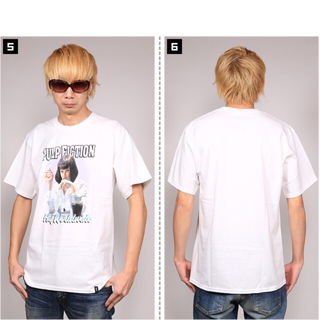 HUF(ハフ)のHUF × PULP FICTION MIA AIRBRUSH S ホワイト メンズのトップス(Tシャツ/カットソー(半袖/袖なし))の商品写真