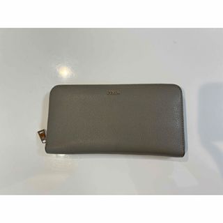 フルラ(Furla)のFURLA ラウンドファスナー長財布 レザー グレージュ(財布)