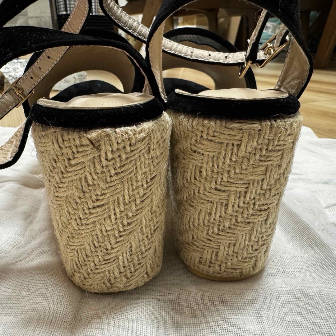 スエードスカラップメッシュサンダル レディースの靴/シューズ(サンダル)の商品写真