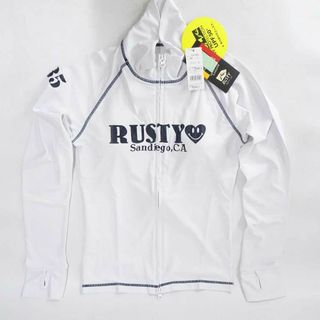 RUSTY - 【未使用】ラスティ ラッシュガード UPF50+ UV L ホワイト 933-606 レディース RUSTY