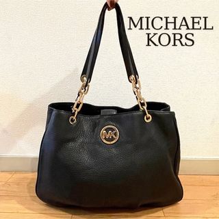 マイケルコース(Michael Kors)の美品✨MICHAEL KORSマイケルコース/トートバッグ 黒 レザー A4(トートバッグ)