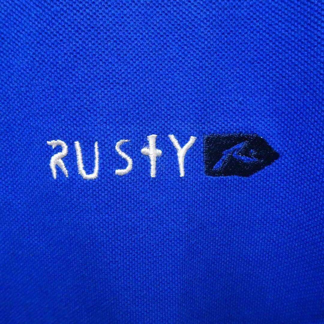 RUSTY(ラスティ)の【未使用】ラスティ ポロシャツ サーフィン S ブルー 913-359 メンズ RUSTY メンズのトップス(その他)の商品写真