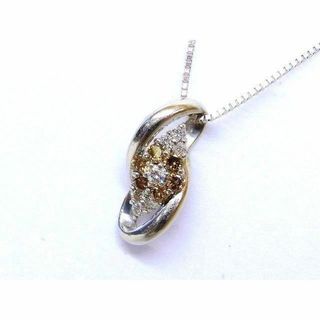 K18 WG ホワイトゴールド ネックレス ■ ブラウンダイヤ ダイヤ 0.30ct 3.7ｇ アジャスター付き レディース アクセサリー □5I5L(ネックレス)