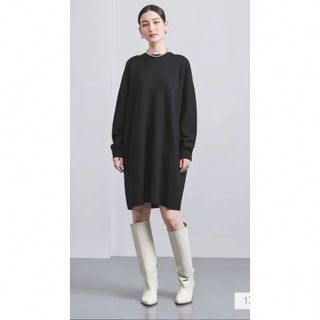 ユナイテッドアローズ(UNITED ARROWS)の美品★UNITED ARROWS C/CA クルーネック ニットワンピース(ニット/セーター)