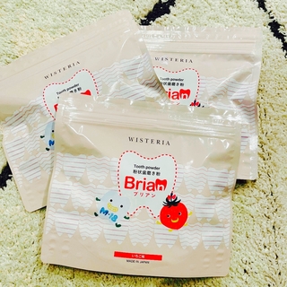 ブリアン  Brian  粉状歯磨き粉  いちご味  3袋(歯ブラシ/歯みがき用品)