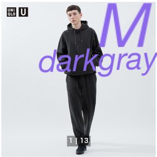 ユニクロ(UNIQLO)のユニクロU　ブラッシュドジャージーパンツM／ダークグレー(その他)