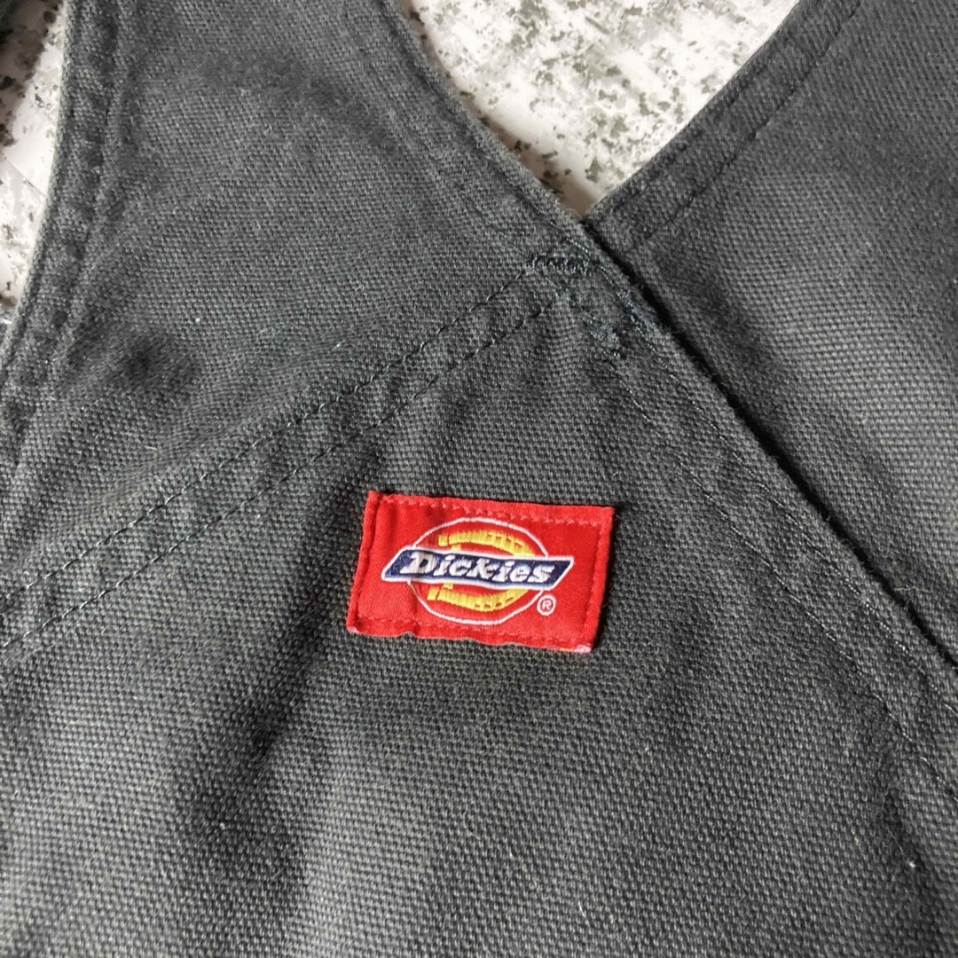 Dickies(ディッキーズ)の【90sメキシコ製】ディッキーズ　ダック地　ブラックオーバーオール　W36L30 メンズのパンツ(サロペット/オーバーオール)の商品写真