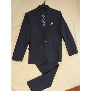 【みほほ樣専用】紺色スーツ 3点セット 男の子160㌢(ドレス/フォーマル)