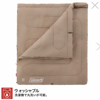 コールマン(Coleman)の【値下】開封のみ　coleman ファミリー2 IN 1/C5 (グレージュ)(寝袋/寝具)