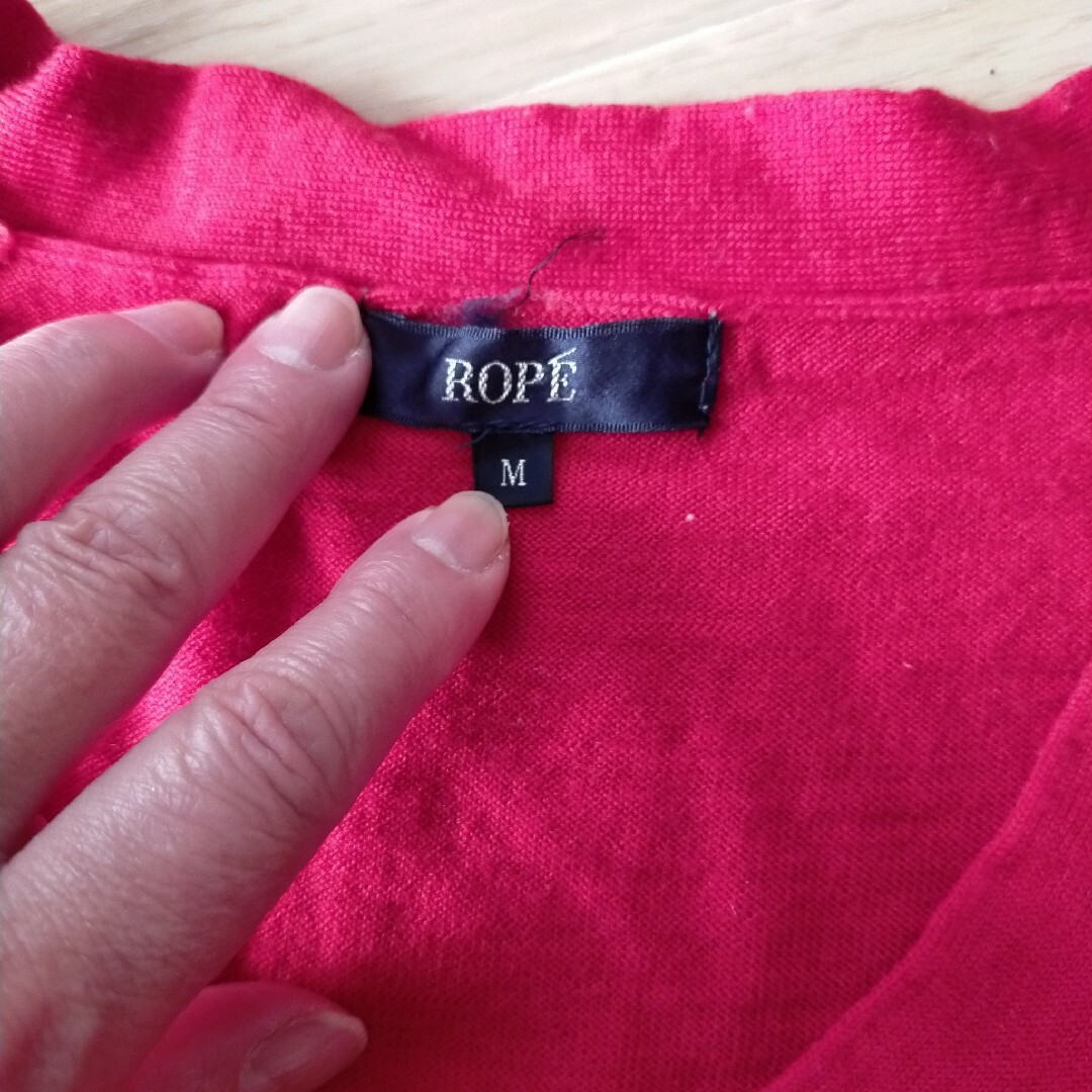 ROPE’(ロペ)のROPE　真っ赤な半袖ボウタイニット レディースのトップス(ニット/セーター)の商品写真