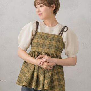 美品 RETRO GIRL チェックビスチェ