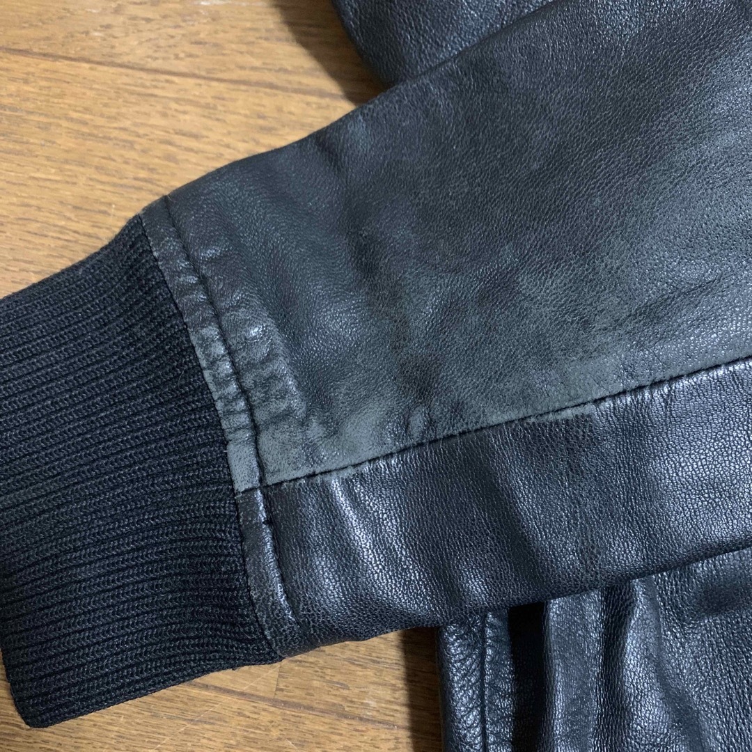 moussy(マウジー)のmoussy ブラックジャケット シープスキン 羊革 メンズのジャケット/アウター(レザージャケット)の商品写真