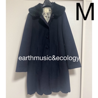 アースミュージックアンドエコロジー(earth music & ecology)のearth music&ecology ネイビー　コート(チェスターコート)