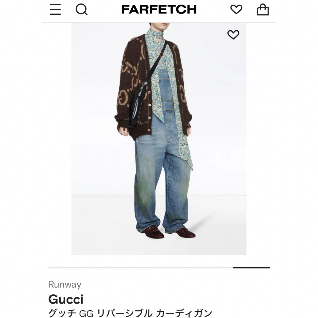 Gucci - 極美品 GUCCI グッチ リバーシブル モヘア カーディガン GG柄