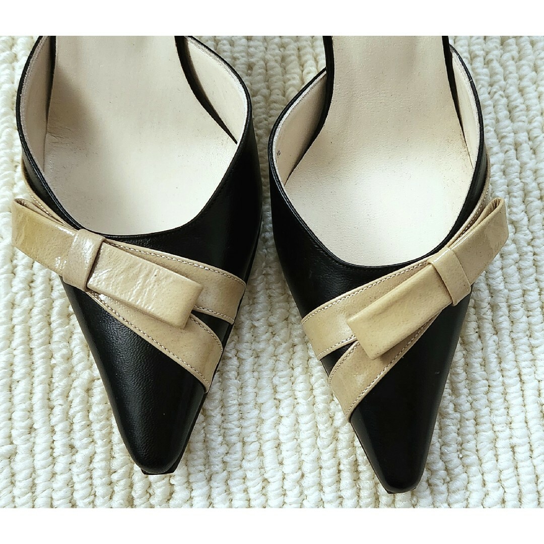 大変美品　Akira Osaki  Elegance  華奢綺麗なリボンパンプス レディースの靴/シューズ(ハイヒール/パンプス)の商品写真