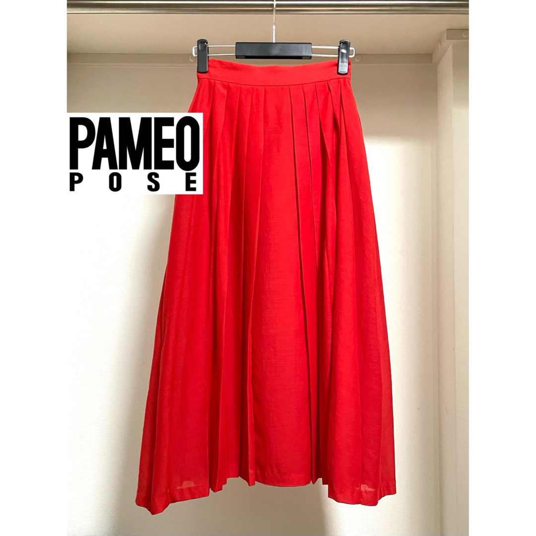 スカート【PAMEO POSE】Voile Pleats Long Skirt