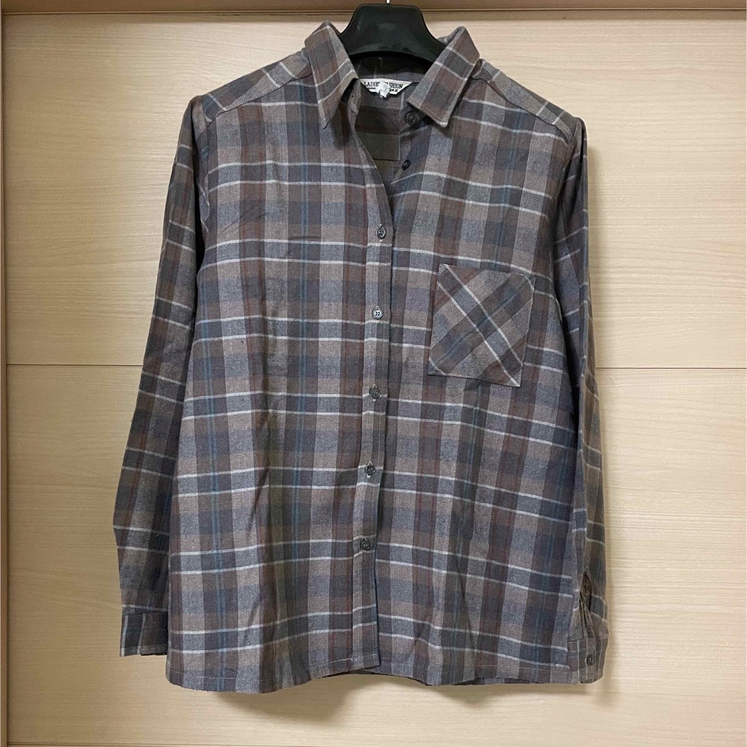 ウールコンシャツ レディースのトップス(シャツ/ブラウス(長袖/七分))の商品写真