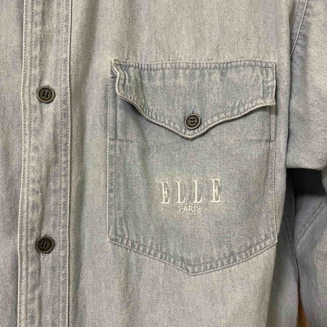 ELLE(エル)のELLE エル　デニムシャツ レディースのトップス(シャツ/ブラウス(長袖/七分))の商品写真