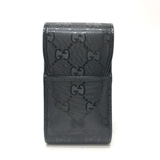 グッチ(Gucci)のグッチ GUCCI タバコケース 181716 GGインプリメ シガレットケース GGインプリメ ブラック 新品同様(タバコグッズ)