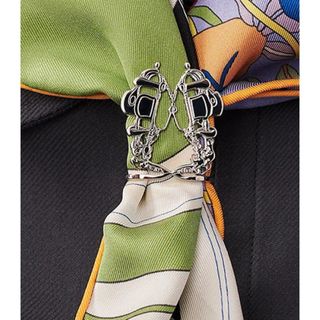 エルメス(Hermes)のエルメス スカーフリング ブリッドドゥガラ  シルバー(バンダナ/スカーフ)