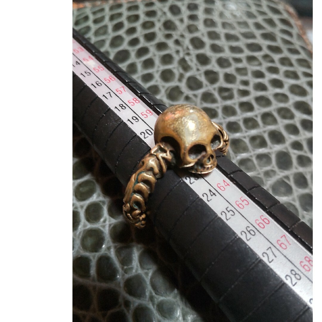 💀スカル(真鍮金メッキRING) メンズのアクセサリー(リング(指輪))の商品写真