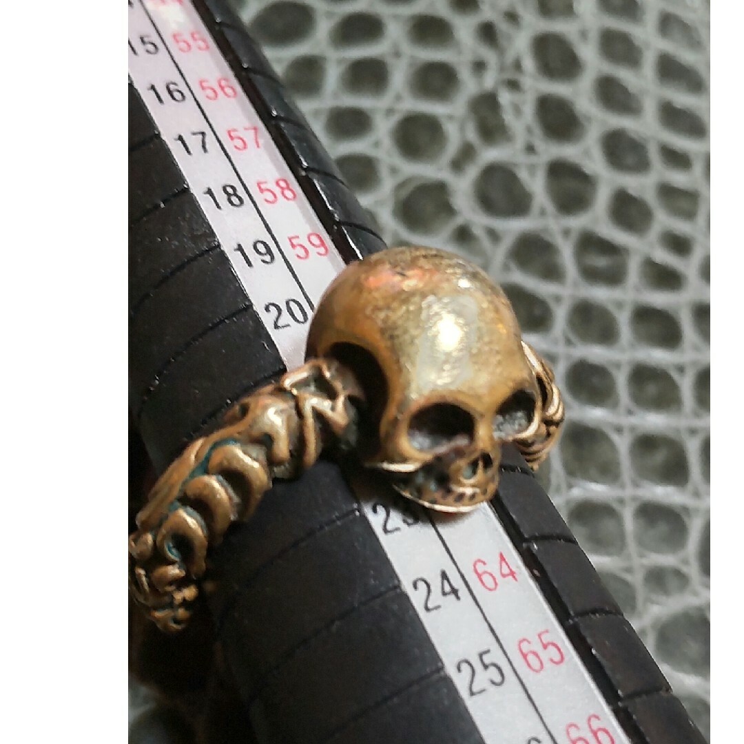 💀スカル(真鍮金メッキRING) メンズのアクセサリー(リング(指輪))の商品写真