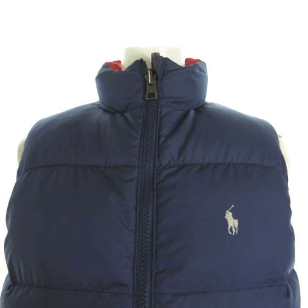 POLO RALPH LAUREN(ポロラルフローレン)のポロ ラルフローレン 美品 リバーシブル ダウンベスト ジャケット 赤 紺 M レディースのジャケット/アウター(ダウンベスト)の商品写真